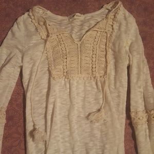Lace long sleeved shirt